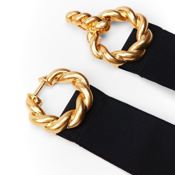 Zara limited edition metallic bohemian buckle belt main image 4